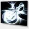 Designart - White Symmetrical Fractal Flower - Abstract Art on Canvas
